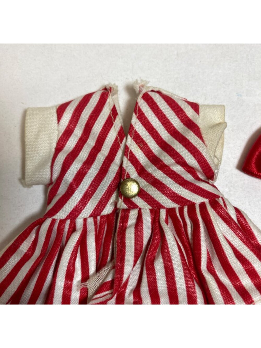 Nancy Ann Storybook Dolls Muffie Sailor Dress 607 Red white Stripes bow 1950s - Picture 7 of 8